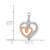 Image of 14k White and Rose Gold 1/20ctw Diamond Double Hearts Pendant PM4904-005-WRA