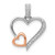 Image of 14k White and Rose Gold 1/20ctw Diamond Double Hearts Pendant PM4905-005-WRA