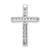 Image of 14k White Gold Diamond Cross Slide Pendant