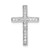 Image of 14k White Gold Diamond Cross Slide Pendant