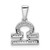 Image of 14k White Gold Diamond Libra Zodiac Pendant