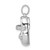 Image of 14k White Gold Diamond Baby Girl Shoe Pendant