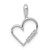 Image of 14k White Gold AA 1/20ctw Diamond Heart Pendant