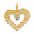 Image of 14K Yellow Gold AA Diamond Double Heart Pendant