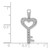 Image of 14k White Gold 1/20ctw Diamond Heart Key Pendant