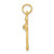 Image of 14K Yellow Gold Small Diamond Budded Cross Pendant
