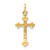 Image of 14K Yellow Gold Small Diamond Budded Cross Pendant