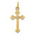Image of 14K Yellow Gold Small Diamond Budded Cross Pendant