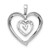 Image of 14k White Gold 1/10ctw Diamond Heart Dangle Pendant