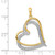 14K Yellow Gold 1/6ctw Diamond Double Heart Pendant