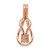Image of 14k Rose Gold 1/6ctw Diamond Square Knot Slide Pendant