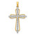 Image of 14K Yellow Gold & Rhodium .03ctw Diamond Cross Pendant