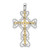 Image of 14k Two-tone Gold 5/8ctw Diamond Filigree Cross Pendant