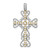 Image of 14k Two-tone Gold 5/8ctw Diamond Filigree Cross Pendant