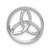 Image of 14k White Gold Diamond Celtic Circle Chain Slide Pendant