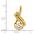 Image of 14K Yellow Gold 5mm AA Diamond Fancy Chain Slide Pendant