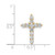 Image of 14K Yellow Gold AA 3/4ctw Diamond Cross Chain Slide Pendant