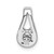 Image of 14k White Gold 4.7mm AA Diamond Teardrop Shape Slide Pendant