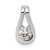 Image of 14k White Gold 4.7mm AA Diamond Teardrop Shape Slide Pendant