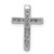 Image of 14k White Gold 1/6ctw Diamond Latin Cross Chain Slide Pendant