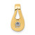 Image of 14K Yellow Gold 4.7mm AA Diamond Teardrop Shape Slide Pendant