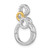 Image of 14k Two-tone Gold Polished Diamond Circles Chain Slide Pendant