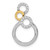 Image of 14k Two-tone Gold Polished Diamond Circles Chain Slide Pendant