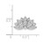 Image of 14k White Gold 1/5ctw Diamond Lotus Flower Chain Slide Pendant