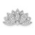 Image of 14k White Gold 1/5ctw Diamond Lotus Flower Chain Slide Pendant