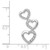 Image of 14k White Gold 1/10ctw Diamond Triple Heart Chain Slide Pendant