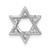 Image of 14k White Gold 1/10ctw Diamond Star of David Chain Slide Pendant