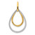 Image of 14k Two-tone Gold Polished 1/4ctw Diamond Double Teardrop Pendant