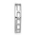 Image of 14k White Gold 1/4ctw Diamond Channel Set Oval Chain Slide Pendant