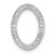 Image of 14k White Gold 1/4ctw Diamond Channel Set Oval Chain Slide Pendant