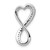 Image of 14k White Gold Diamond Freeform Heart Infinity Chain Slide Pendant