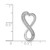 Image of 14k White Gold Diamond Freeform Heart Infinity Chain Slide Pendant