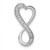 Image of 14k White Gold Diamond Freeform Heart Infinity Chain Slide Pendant