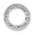 Image of 14k White Gold 1/4ctw Diamond Channel Set Circle Chain Slide Pendant