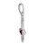 Image of 14k White Gold Garnet and Diamond Pendant PM7111-GA-039-WA