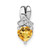 Image of Sterling Silver Citrine and Diamond Pendant PM7401-CI-003-SSA