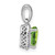 Image of Sterling Silver Peridot and Diamond Pendant PM7400-PE-007-SSA