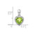 Image of Sterling Silver Peridot and Diamond Pendant PM7400-PE-007-SSA