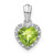 Image of Sterling Silver Peridot and Diamond Pendant PM7400-PE-007-SSA