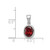 Image of Sterling Silver Rhodium-plated Garnet Pendant QDX600