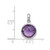 Image of Sterling Silver Rhodium-plated Amethyst Pendant QP2897AM