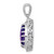 Image of Sterling Silver Rhodium-plated Amethyst Pendant QP2906AM