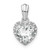 Image of Sterling Silver White Topaz and Diamond Pendant PM7400-WT-007-SSA