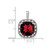 Image of 14k White Gold Cushion Garnet and Diamond Pendant PM7044-GA-016-WA