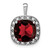 Image of 14k White Gold Cushion Garnet and Diamond Pendant PM7044-GA-016-WA