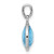 Image of Sterling Silver Rhodium-plated Blue Topaz Pendant QP2897BT